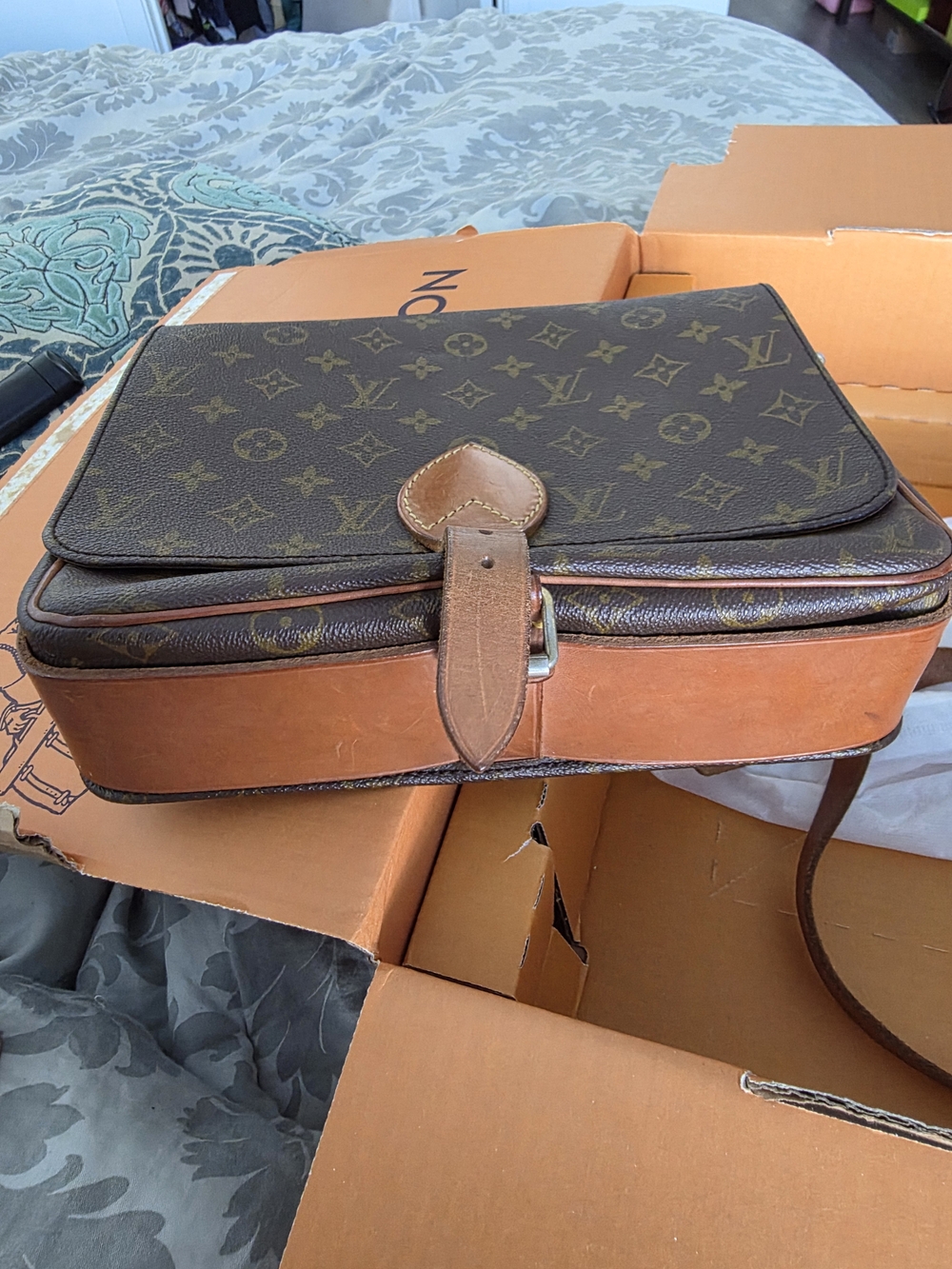 Louis Vuitton Monogram Saddle Crossbody in Brown and Tan Leather - Picture 3 of 16